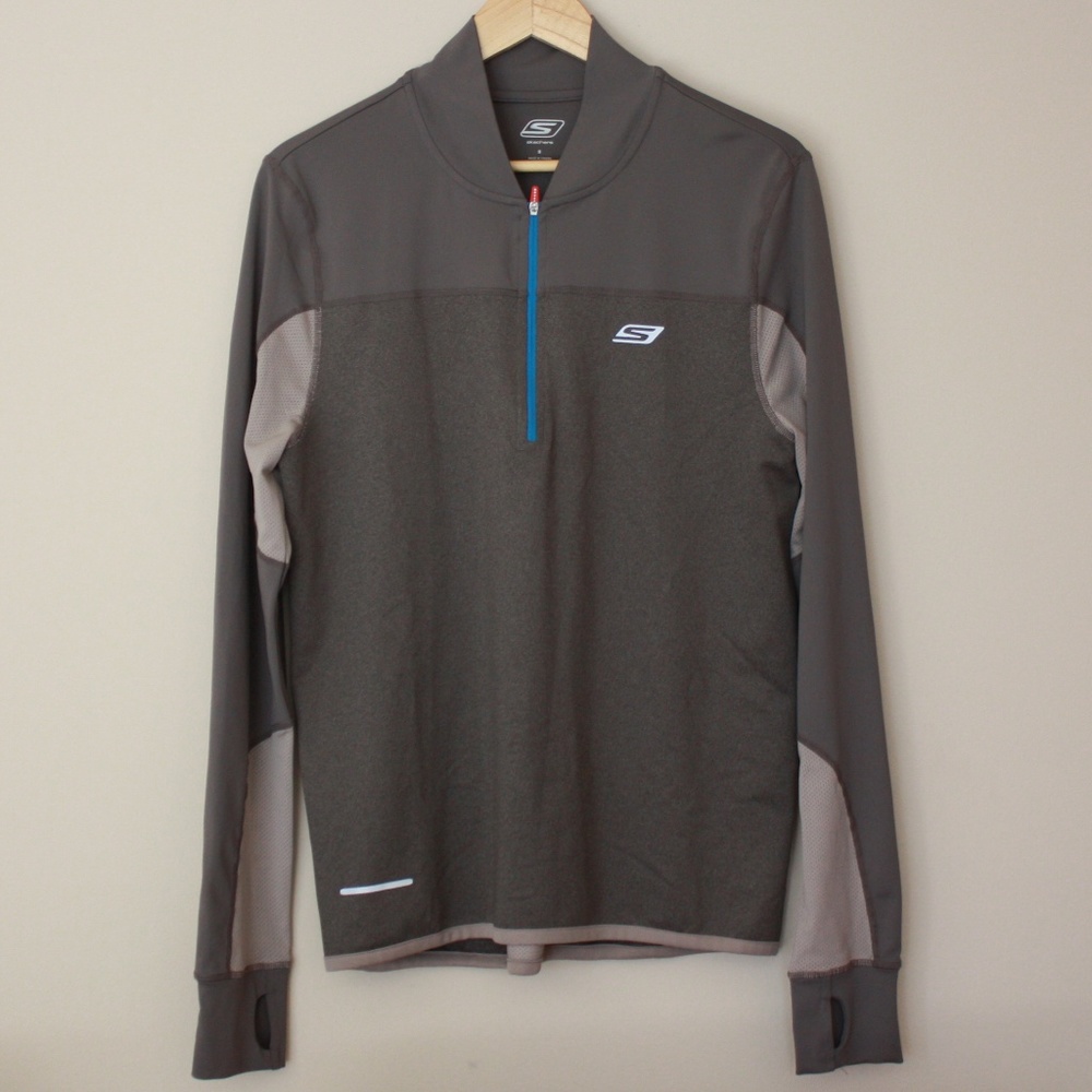 Skechers 1/4 Zip Long Sleeve w/ Thumb Holes Small